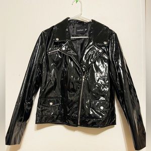 Patent leather jacket from Boohoo